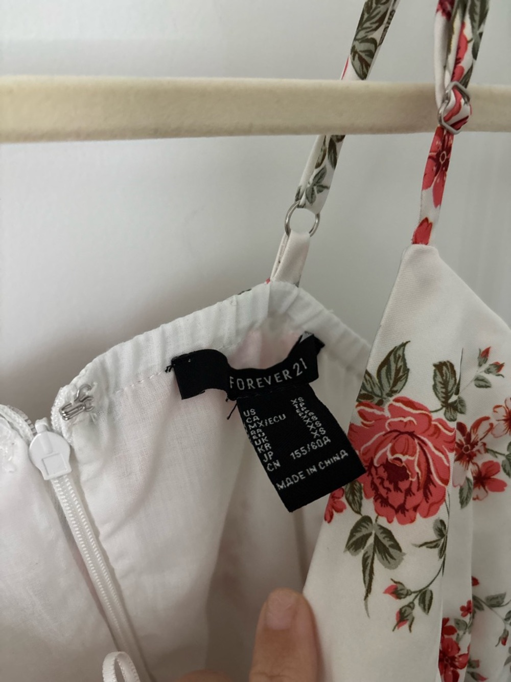 Forever 21 Floral Print Bow Godet Slip Satin Mini Dress Fairy XS - Picture 7 of 7